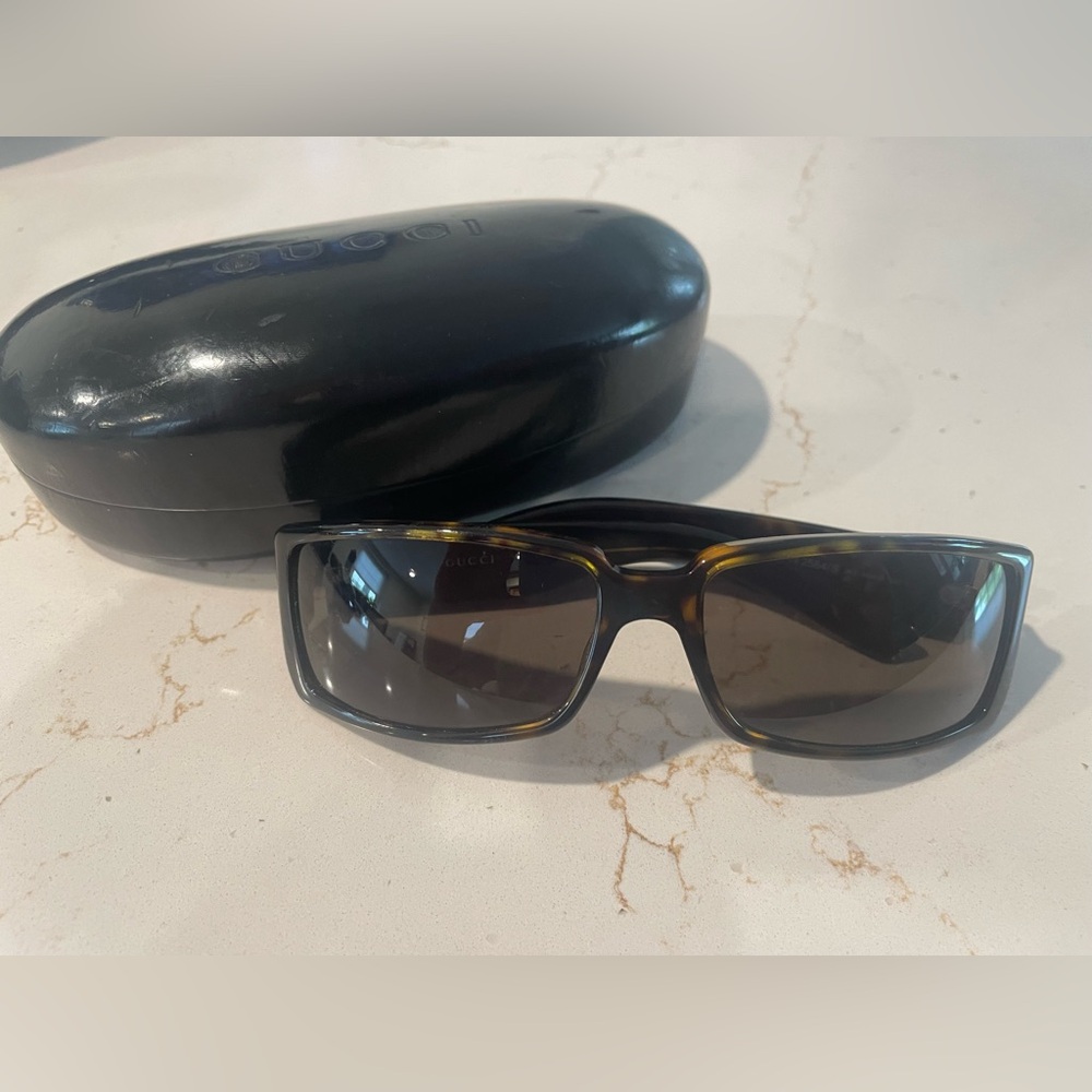 Gucci Tortoise Sunglasses with Protective Case
